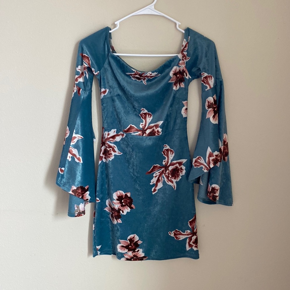 Velvet Off the Shoulder Dress